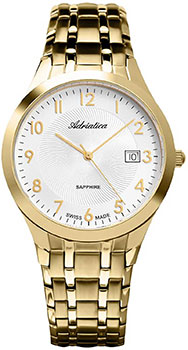 Швейцарские наручные  мужские часы Adriatica 1236.1123Q. Коллекция Gents