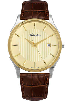 Швейцарские наручные  мужские часы Adriatica 1246.2211Q. Коллекция Pairs