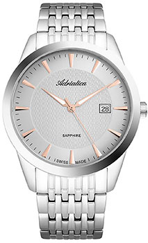Швейцарские наручные  мужские часы Adriatica 1288.51R7Q. Коллекция Gents