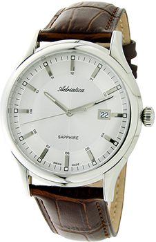 Швейцарские наручные  мужские часы Adriatica 2804.5213Q. Коллекция Gents