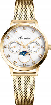Швейцарские наручные  женские часы Adriatica 3174.114FQF. Коллекция Multifunction