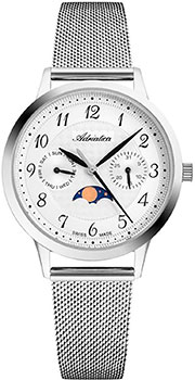 Швейцарские наручные  женские часы Adriatica 3174.5123QF. Коллекция Moonphase