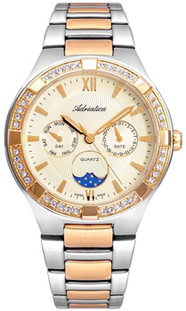 Швейцарские наручные  женские часы Adriatica 3421.2161QFZ. Коллекция Multifunction