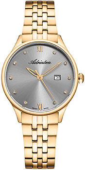 Швейцарские наручные  женские часы Adriatica 3547.1187Q. Коллекция Ladies