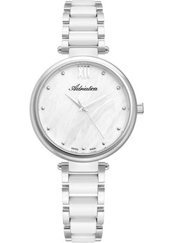 Швейцарские наручные  женские часы Adriatica 3705.C18FQ. Коллекция Ceramic