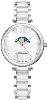 Швейцарские наручные  женские часы Adriatica 3705.C18FQM. Коллекция Ceramic