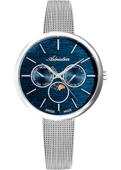 Швейцарские наручные  женские часы Adriatica 3732.5115QF. Коллекция Moonphase