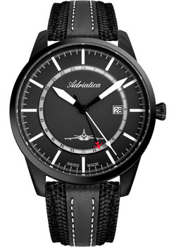 Швейцарские наручные  мужские часы Adriatica 8186.B214Q. Коллекция Aviation