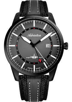Швейцарские наручные  мужские часы Adriatica 8186.B217Q. Коллекция Aviation
