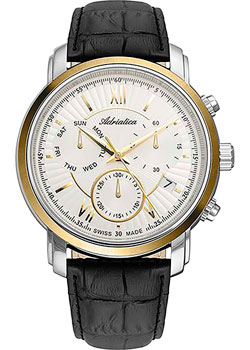Швейцарские наручные  мужские часы Adriatica 8193.2263CH. Коллекция Gents