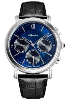Швейцарские наручные  мужские часы Adriatica 8272.5265QF. Коллекция Multifunction