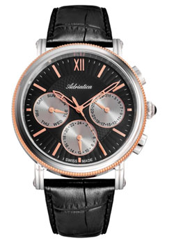 Швейцарские наручные  мужские часы Adriatica 8272.R264QF. Коллекция Multifunction
