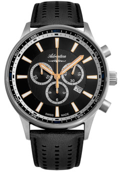 Швейцарские наручные  мужские часы Adriatica 8281.42G4CH. Коллекция Chronograph