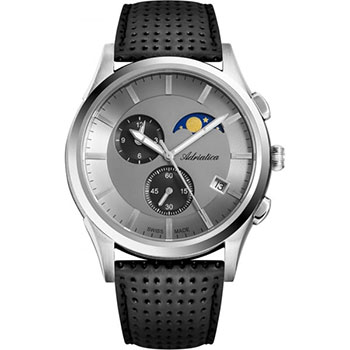 Швейцарские наручные  мужские часы Adriatica 8282.5217CH. Коллекция Passion