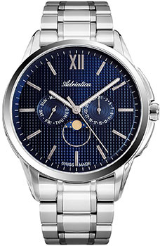 Швейцарские наручные  мужские часы Adriatica 8283.5165QF. Коллекция Multifunction