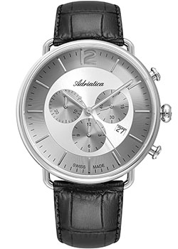Швейцарские наручные  мужские часы Adriatica 8299.5253CH. Коллекция Chronograph