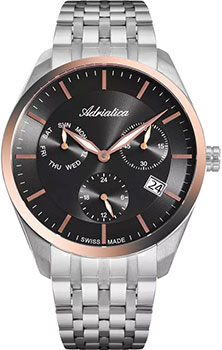 Швейцарские наручные  мужские часы Adriatica 8309.R116QF. Коллекция Multifunction