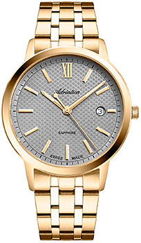 Швейцарские наручные  мужские часы Adriatica 8333.1167Q. Коллекция Classic