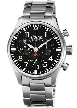 Швейцарские наручные мужские часы Alpina AL-372B4S6B. Коллекция Aviation