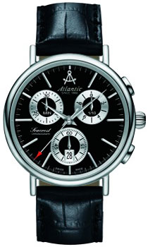 Швейцарские наручные  мужские часы Atlantic 50441.41.61. Коллекция Seacrest Chono