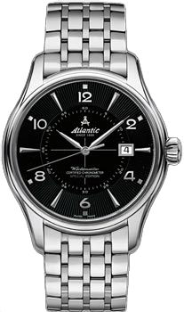 Швейцарские наручные  мужские часы Atlantic 52753.41.65SM. Коллекция Worldmaster