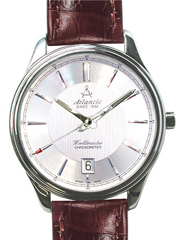 Швейцарские наручные  мужские часы Atlantic 53751.41.21. Коллекция Worldmaster