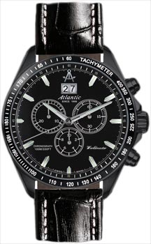 Швейцарские наручные  мужские часы Atlantic 55460.46.62. Коллекция Worldmaster