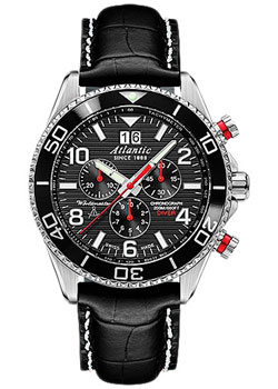 Швейцарские наручные  мужские часы Atlantic 55470.47.65S. Коллекция Worldmaster