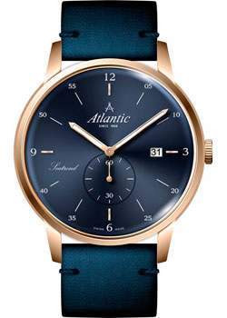 Швейцарские наручные  мужские часы Atlantic 65353.44.55. Коллекция Seatrend Small second