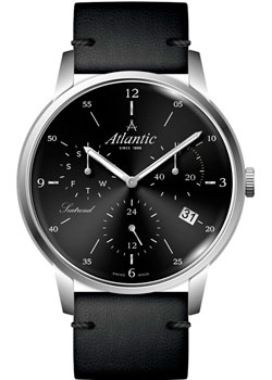 Швейцарские наручные  мужские часы Atlantic 65550.41.65. Коллекция Seatrend Multifunction