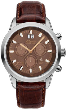 Швейцарские наручные  мужские часы Atlantic 73460.41.81R. Коллекция Seacloud