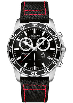Швейцарские наручные  мужские часы Atlantic 87462.41.61NY. Коллекция Seasport