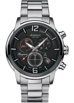 Швейцарские наручные  мужские часы Atlantic 87466.42.45. Коллекция Seasport