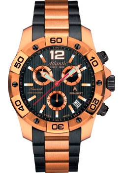 Швейцарские наручные  мужские часы Atlantic 87476.44.65RG4. Коллекция Searock