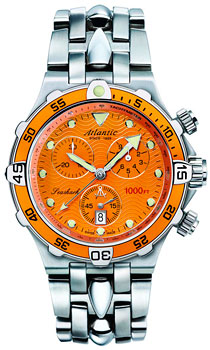 Швейцарские наручные  мужские часы Atlantic 88487.41.71. Коллекция Seashark