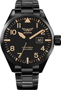Швейцарские наручные  мужские часы Aviator V.1.22.5.157.5. Коллекция Airacobra P42