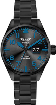 Швейцарские наручные  мужские часы Aviator V.1.22.5.188.5. Коллекция Airacobra P42