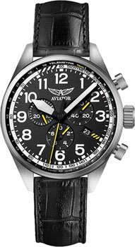 Швейцарские наручные  мужские часы Aviator V.2.25.0.169.4. Коллекция Airacobra P45 Chrono
