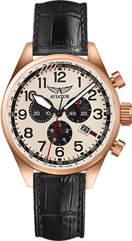 Швейцарские наручные  мужские часы Aviator V.2.25.2.173.4. Коллекция Airacobra P45 Chrono