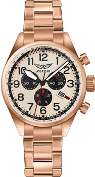 Швейцарские наручные  мужские часы Aviator V.2.25.2.173.5. Коллекция Airacobra P45 Chrono