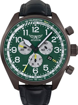 Швейцарские наручные  мужские часы Aviator V.2.25.7.171.4. Коллекция Airacobra P45 Chrono