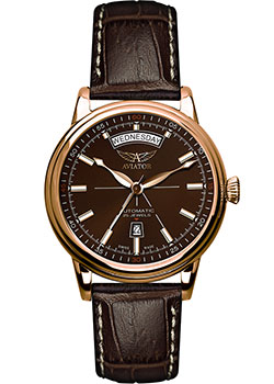 Швейцарские наручные  мужские часы Aviator V.3.20.2.226.4. Коллекция Douglas Day-Date