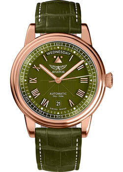 Швейцарские наручные  мужские часы Aviator V.3.35.2.279.4. Коллекция Douglas DC-4