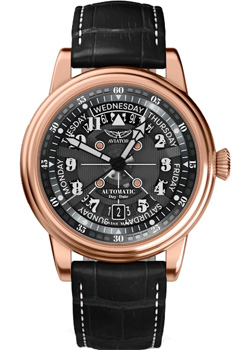 Швейцарские наручные  мужские часы Aviator V.3.36.2.285.4. Коллекция Douglas Day-Date