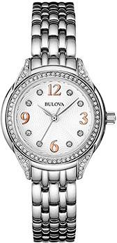 Японские наручные  женские часы Bulova 96L212. Коллекция Crystal Ladies