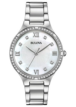 Японские наручные  женские часы Bulova 96L262. Коллекция Crystal Ladies