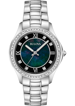 Японские наручные  женские часы Bulova 96L266. Коллекция Crystal Ladies