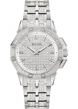 Японские наручные  женские часы Bulova 96L305. Коллекция Crystal Octava