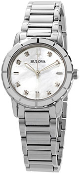 Японские наручные  женские часы Bulova 96P194. Коллекция Diamonds