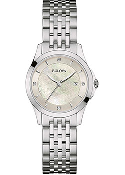 Японские наручные  женские часы Bulova 96S160. Коллекция Diamonds